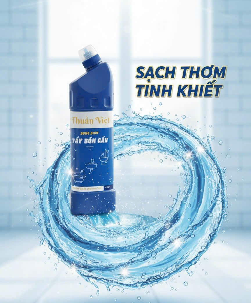 Nước tẩy bồn cầu thuần Việt