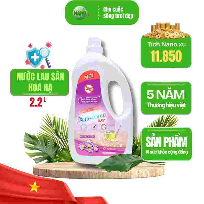 Nước lau sàn Nanohome Ag+ 2,2  Lít(hương hoa hạ)