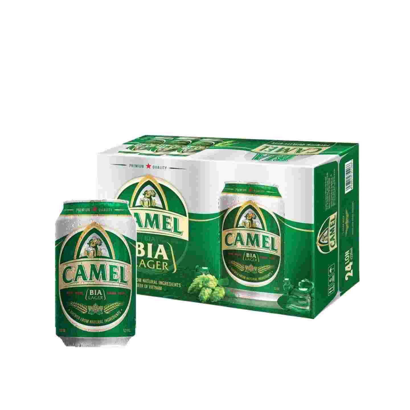 Camel lager beer 4.5% (green label) 320mlx24 bottles/carton