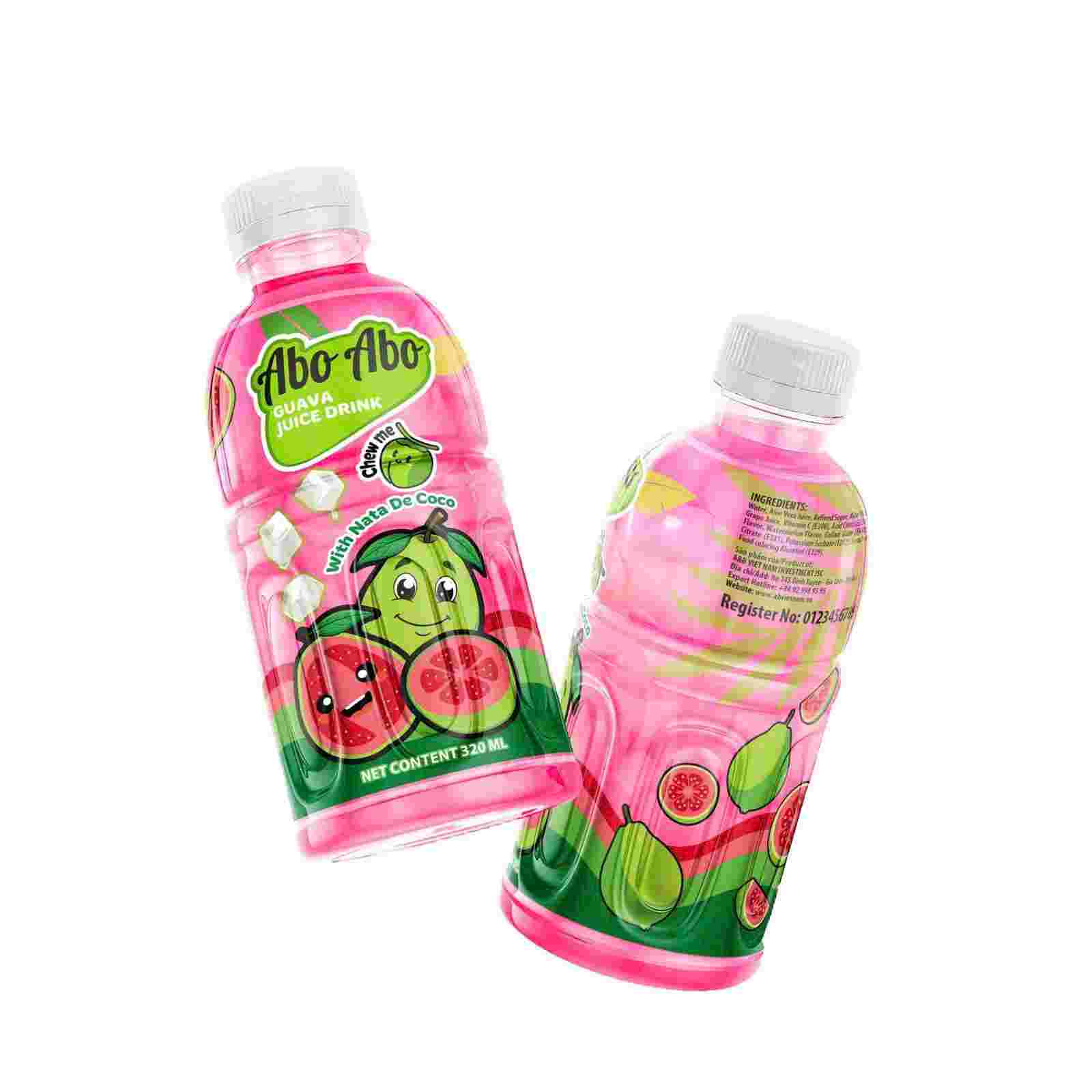 Abo Abo Nata de coco drink - Guava 320mlx24 bottles/carton